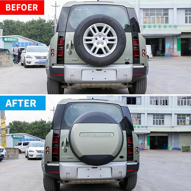 Exterior Accessory Spare wheel cover Waterproof Spare Tyre Cover Tire cover for Land rover Defender 90 110 Rear door compartment