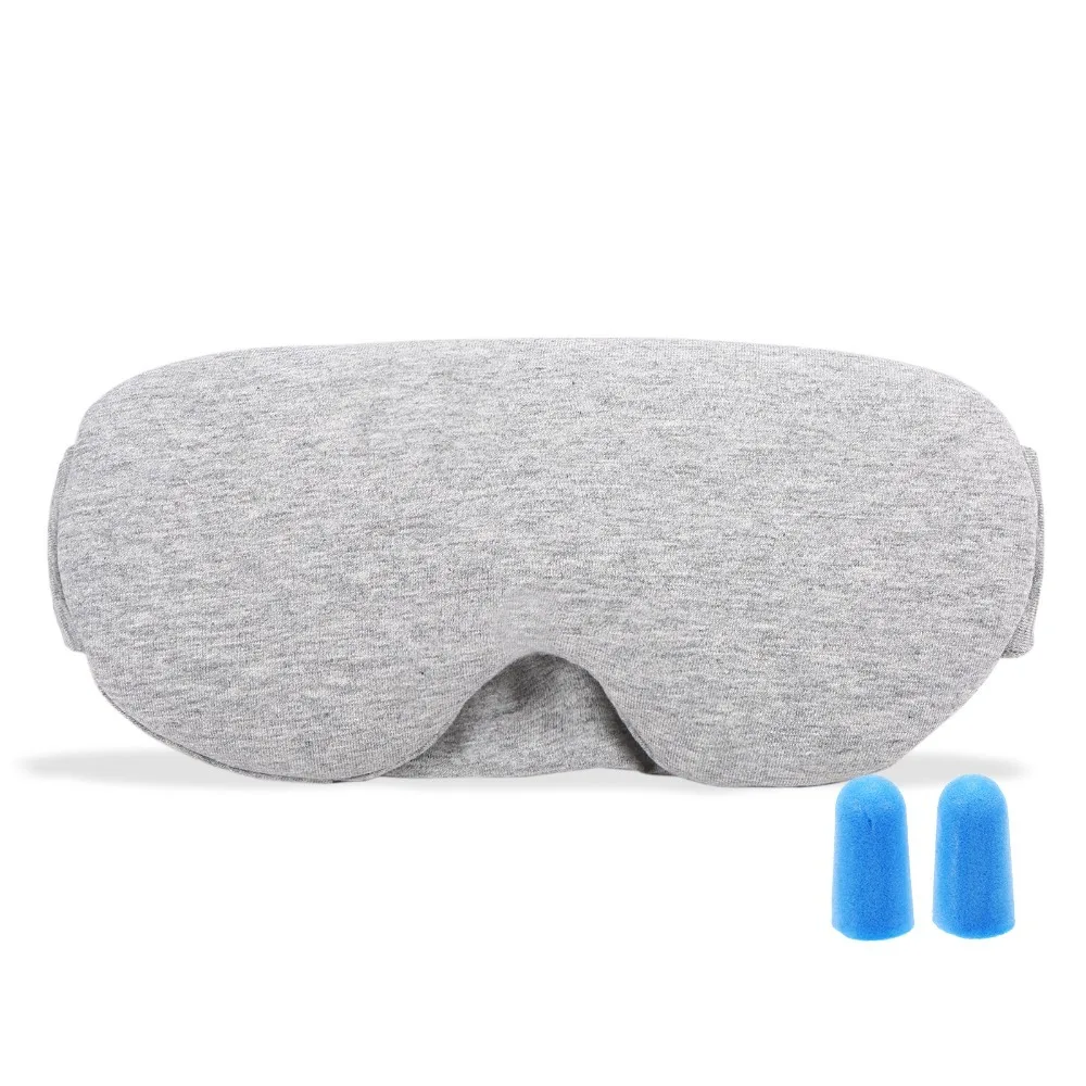 Durable Cotton Sleep Eye Mask Soft Texture Zero Pressure Eye Mask Light Blocking Adjustable Strap Sleeping Mask Long Flight