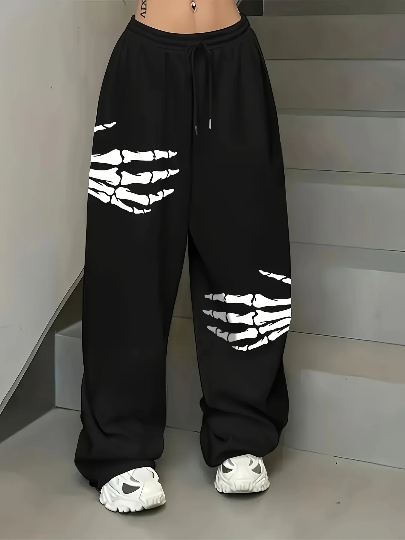 2026 Fashion Street Skull Print Street Fashion Men's and Women's Summer New Casual Sports 3D Quick Drying Pants