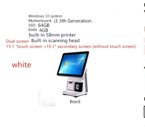 

Новый смарт-кассовый аппарат с сенсорным экраном, универсальный супермаркет, магазин, розничный код сканирования с принтером