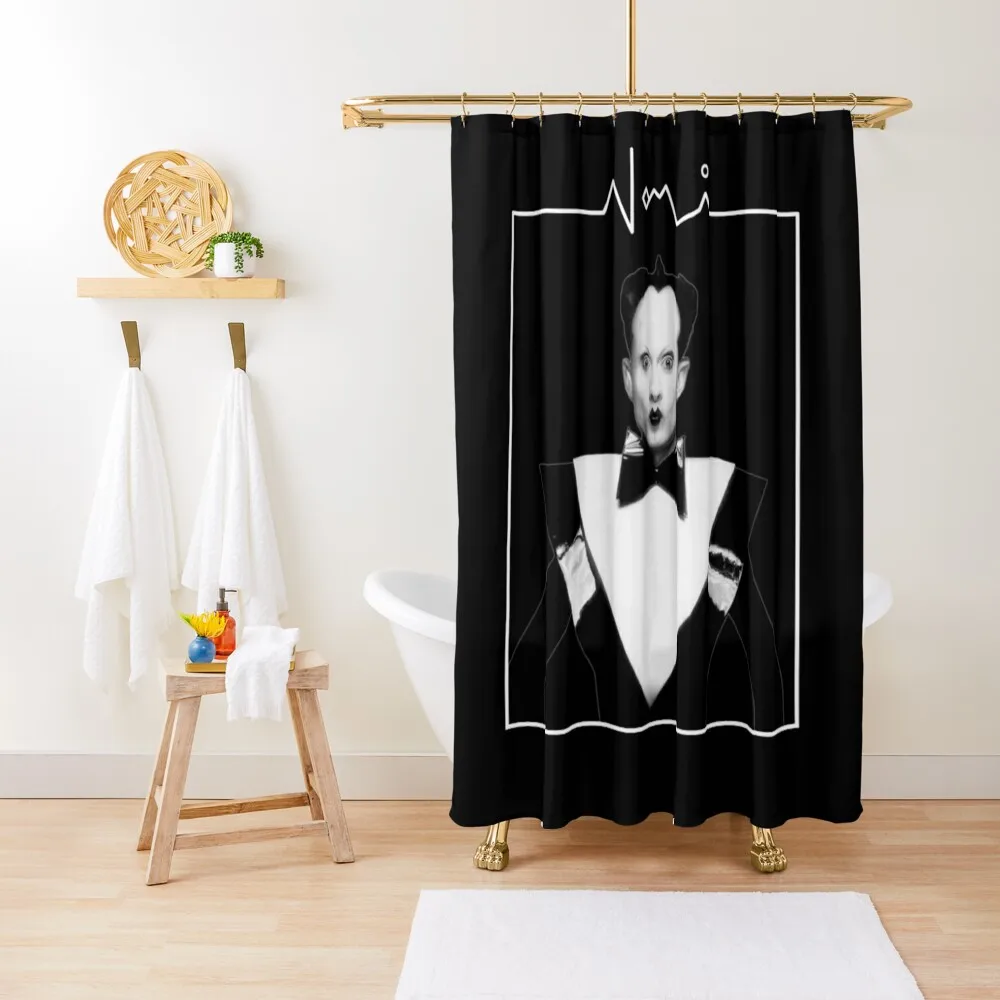 

klaus nomi black Essential T-Shirt Shower Curtain Luxury Bathroom Luxury Bathroom Shower Bathroom And Shower Products Curtain