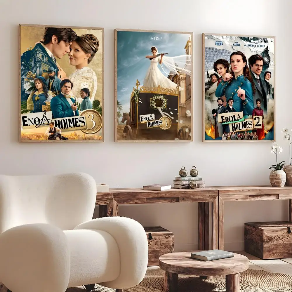 Movie Enola Holmes 3   Print Wall Art Pictures Canvas Painting Living Room Bedroom Home Decor Poster