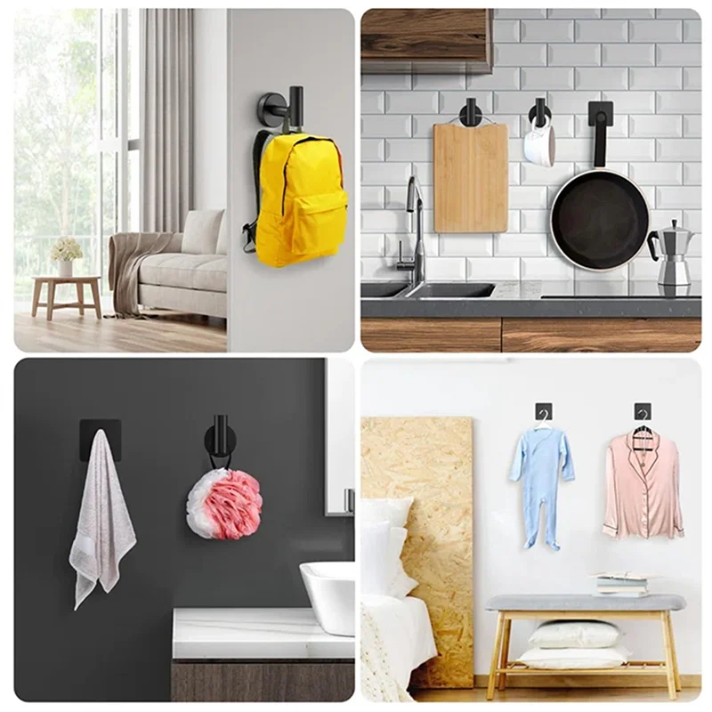 B08B-For Bagno Set portasciugamani da bagno 7 pezzi in acciaio inossidabile per accessori hardware da bagno Portasciugamani a parete