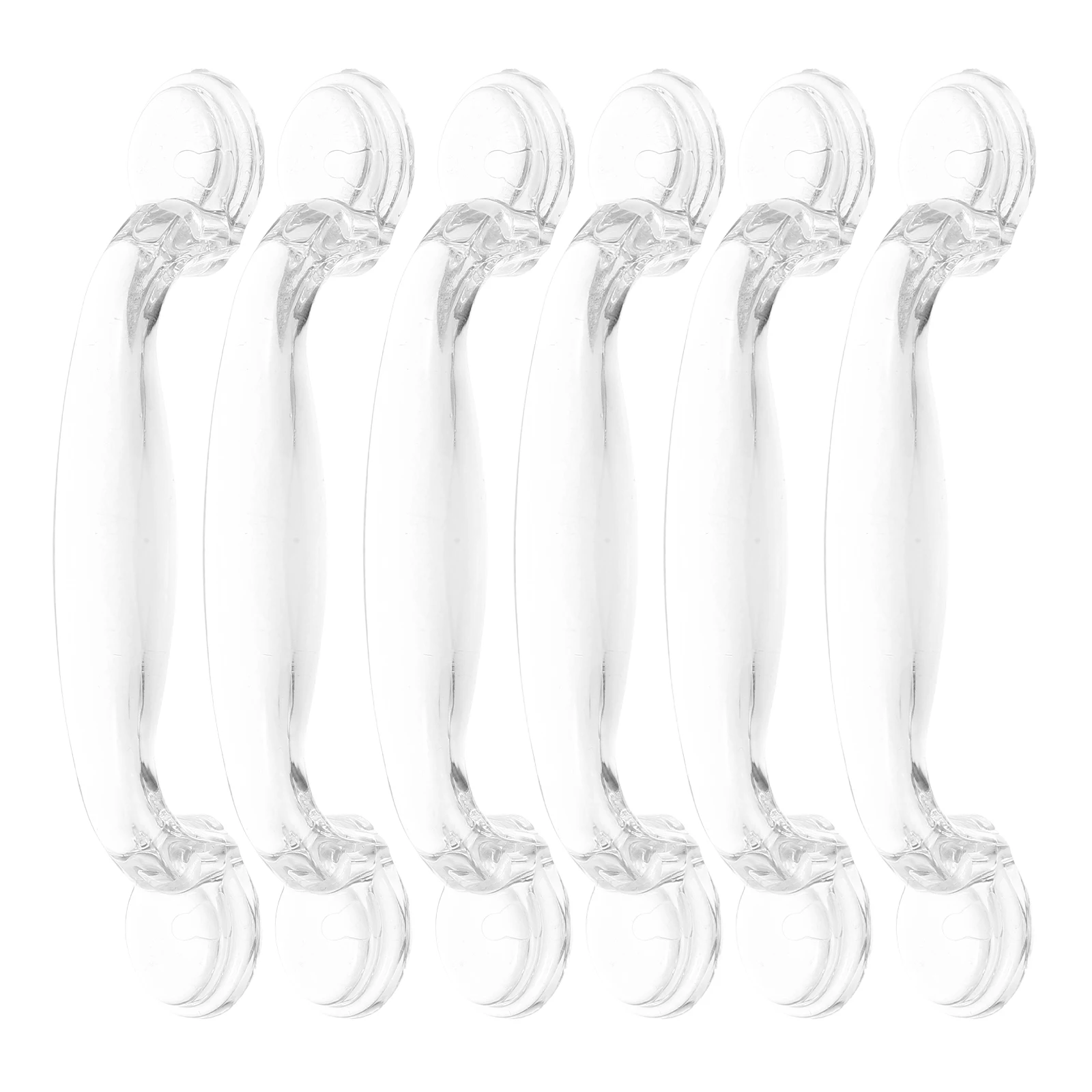 

6pcs Crystal Drawer Pulls Clear Acrylic Cabinet Knobs Self Adhesive Handles Furniture Hardware Modern Kitchen Closet Door