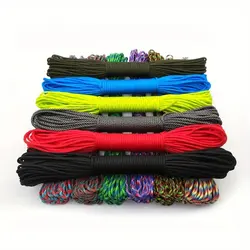 10m/20m/30m 7-Core 550 Paracord 4mm Parachute Cord Outdoor Camping survival Rope kit Umbrella Tent Lanyard Strap Clothesline