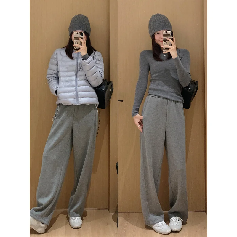 G112125~750gMatchet pants！Acetate Cashmere Blended Three-Dimensional Cocoon Shaped Wide-Leg Casual Pants Winter24New