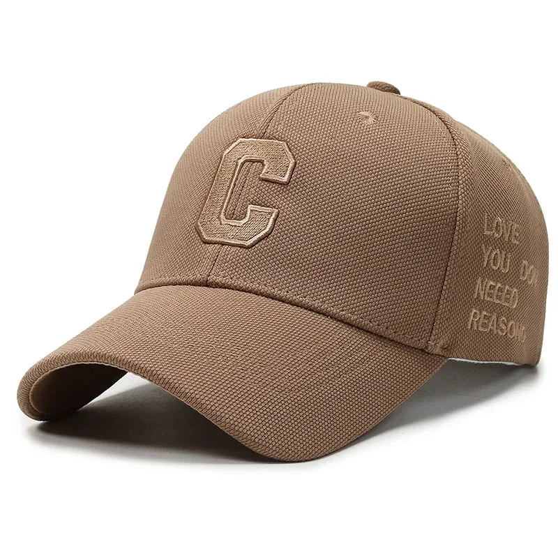 Boné de beisebol com letra C para homens e mulheres, boné camionista snapback, chapéu de algodão com letras 3D branco e dourado, marca de luxo verão