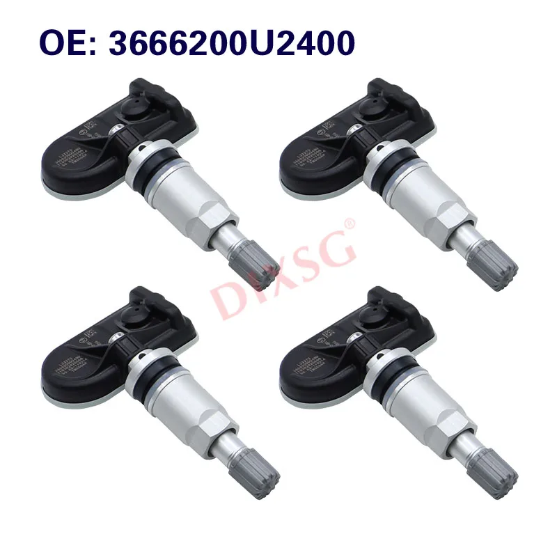 4 stuks TPMS-sensor 3666200 U2400 Bandenspanningssensor voor Jac Js6 Sihao Sehol Xq