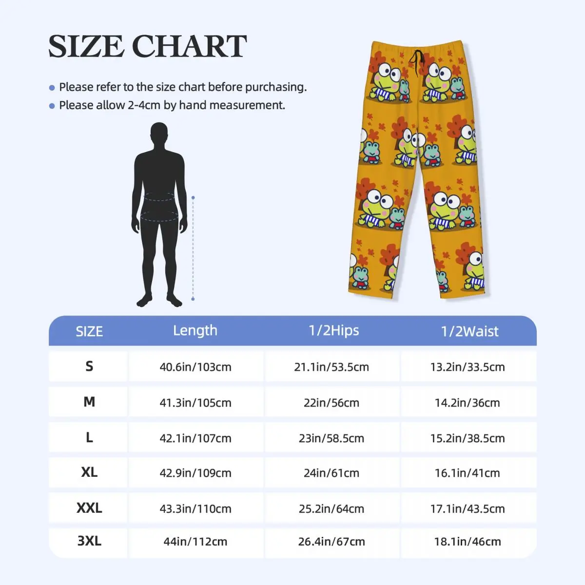 Pantalones de pijama KeroKero Keroppi de dibujos animados divertidos personalizados, ropa de dormir para hombres, cintura elástica, pantalones de salón para dormir Kawaii con bolsillos