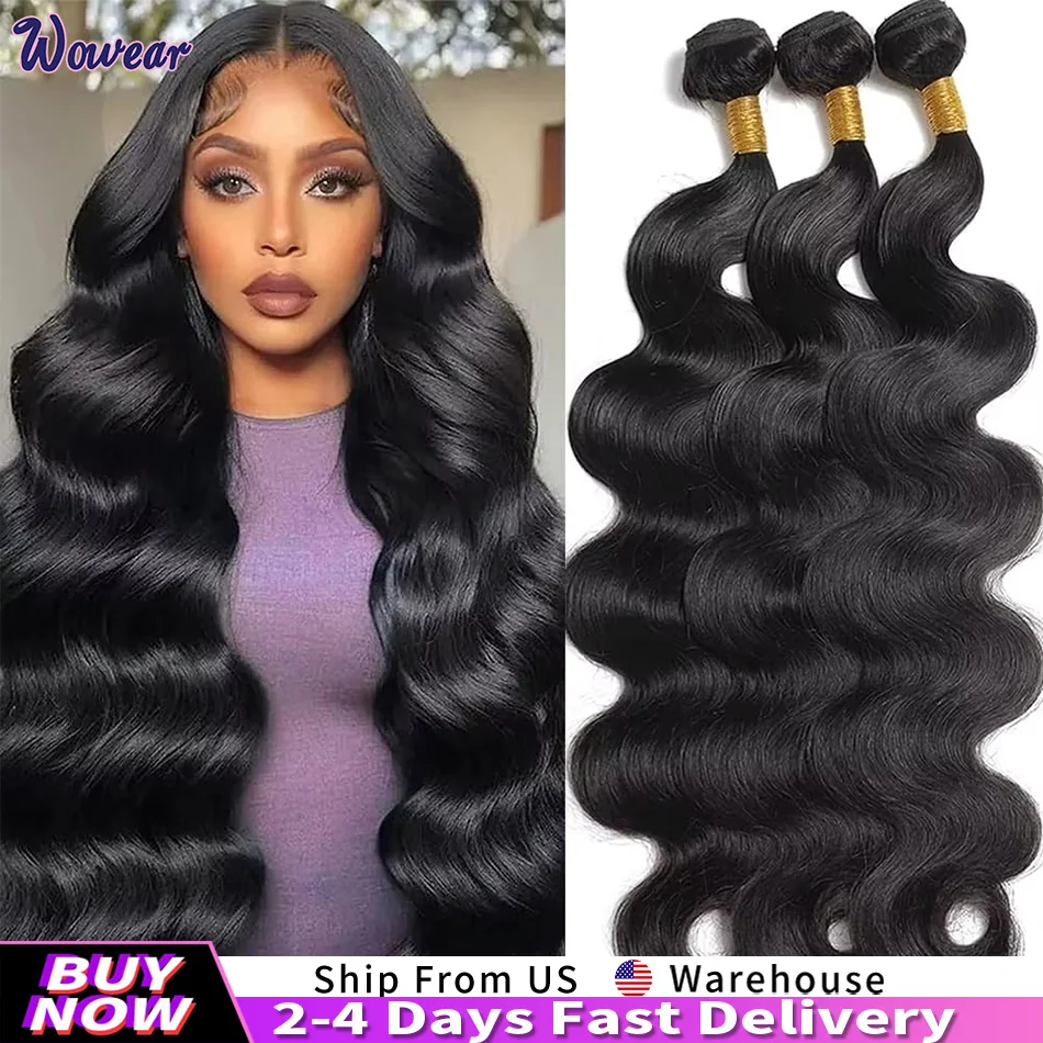 

Wowear 10-дюймовый 1 шт. Объемная волна Пучки человеческих волос Натуральные свободные объемные волны Черный парик Человеческие волосы Необработанные пучки волос Бразильские волосы