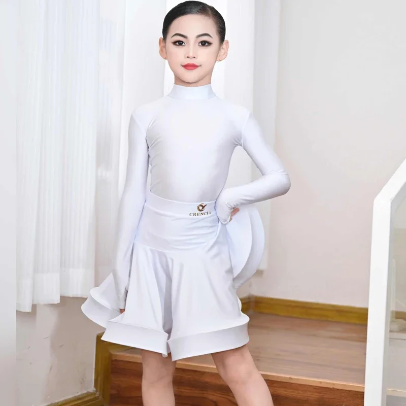 

Children'S National Standard Ballroom Dance Performance Costumes Girls Latin Dance Dress Kids Samba Rumba Chacha Dancewear