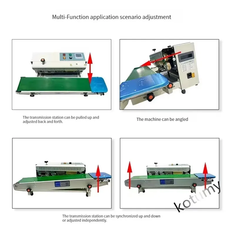FR-900m 6-12mm Automatic Horizontal Continuous Bag Sealing Machine Plastic Bag Belt Sealer Electric Bag New Sealer