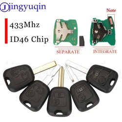 Jingyuqin 2 Buttons Remote Key Fob Controller For Peugeot 107 206 For Citroen C1 C3 For Toyota Aygo 433mhz ID46 ID70 Chip