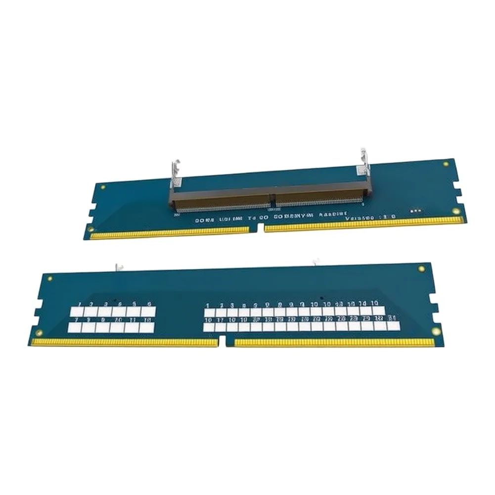 SO DDR5 to DDR5 DIMM Expansion Adapter for Hardware Testing and Memory Configuration Optimization Blue PCB 133x29mm