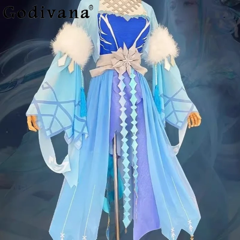 Uniforme da festival Cos Abbigliamento per ragazze High Street Flower Game Anime Giochi di ruolo Abiti Copricapo da donna Abiti di Halloween