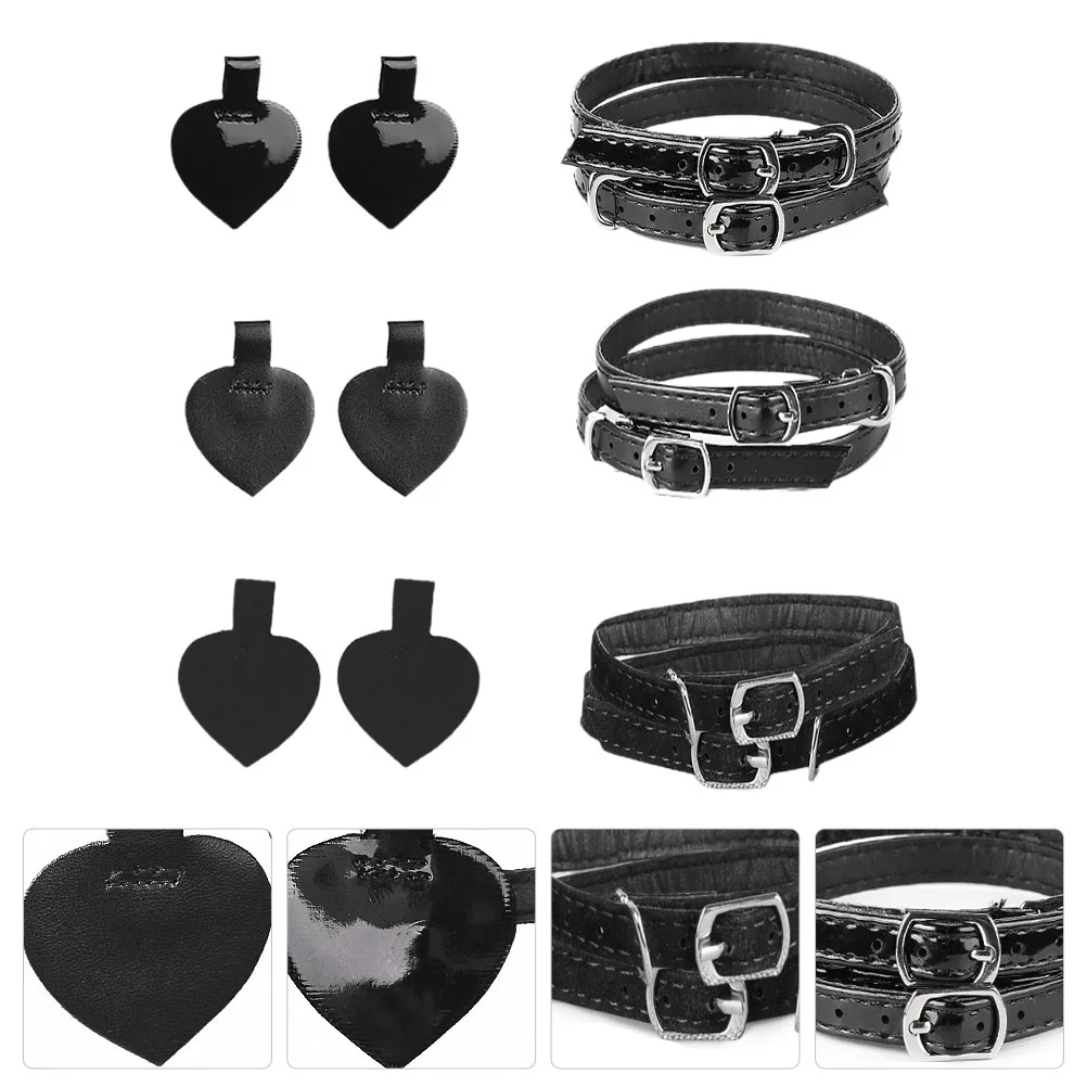 

3 Sets High Heels Stickers Shoe Straps Ankle Pads Grip Shoelace for Pu Accessories Miss