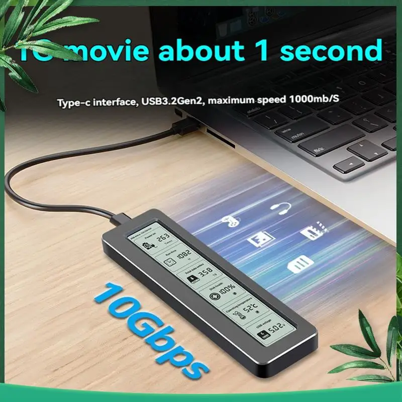 

(НОВИНКА) Корпус M2 Nvme USB 3.2 Gen2 10 Гбит/с Pcie SSD Box M.2 Nvme SSD Корпус Интеллектуальный цифровой мониторинг здоровья Корпус M.2 SSD