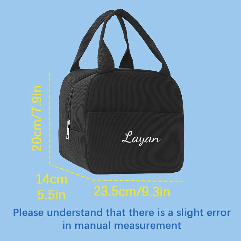 Personalisierte, thermoisolierte Lebensmittel-Tasche für Kinder, Schultaschen für Paare, Unisex, tragbare Lebensmittel-Aufbewahrungstasche, Studenten-Lunchbag – Detail 7