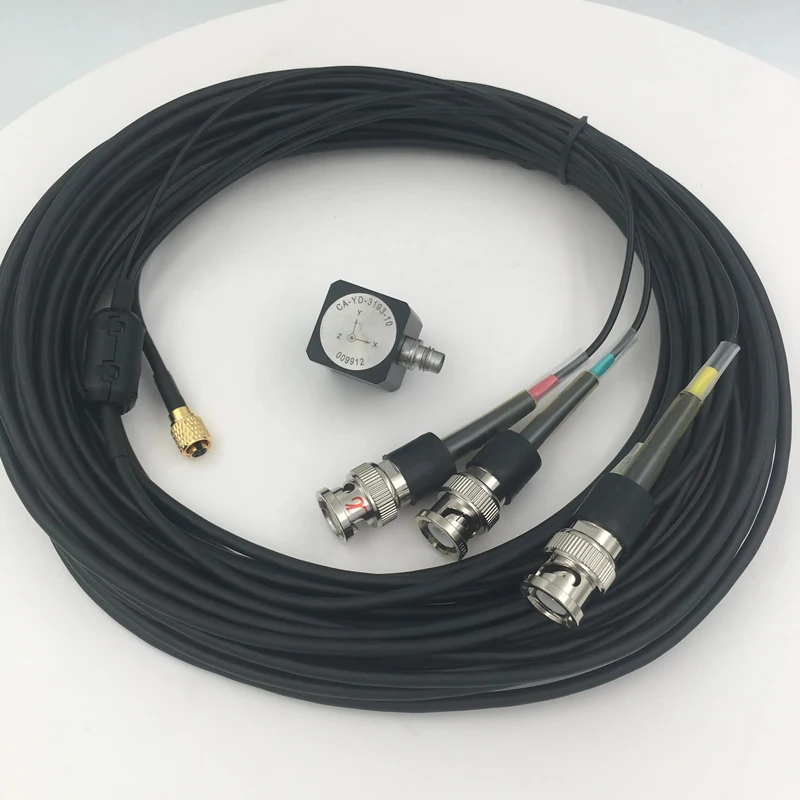 Triaxial IEPE Accelerometer 100mV/g CA-YD-3193-10 for Vibration Test