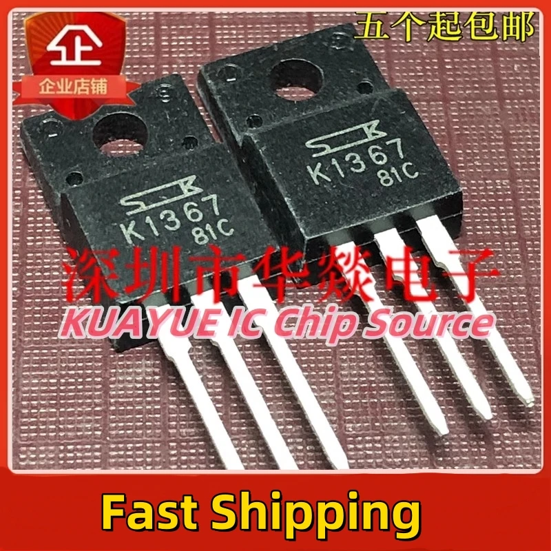 10PCS-30PCS  K1367   2SK1367   TO-220F  400V  3A  Fast Shipping Quality Guarantee