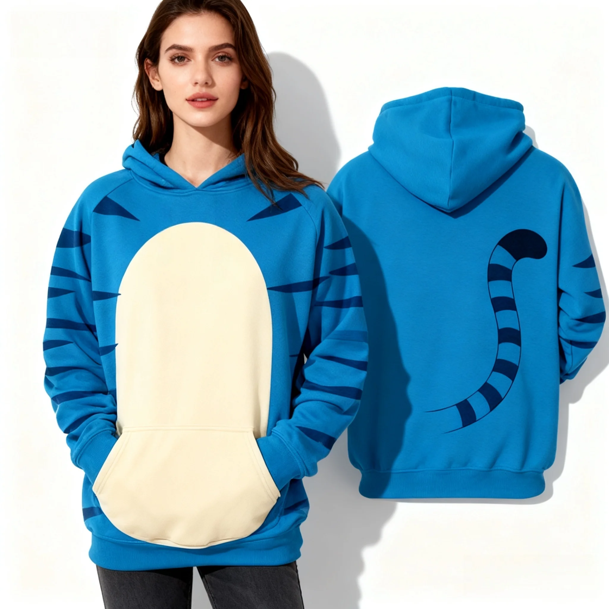 مجموعة هوديي للخريف والشتاء المتفجرة للعب الأدوار فريق صيد النمر الساحرة مجموعة هوديي كبيرة جدًا للشارع الأمريكي الكوري #4