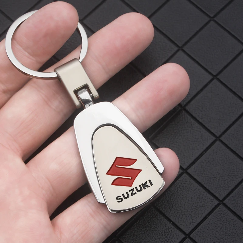 Car Styling Key Accessories Motorcycle 3D Metal Emblem Keychain Rings For Suzuki Swift Jimny Vitara Baleno SX4 Alto Yamaha Ignis