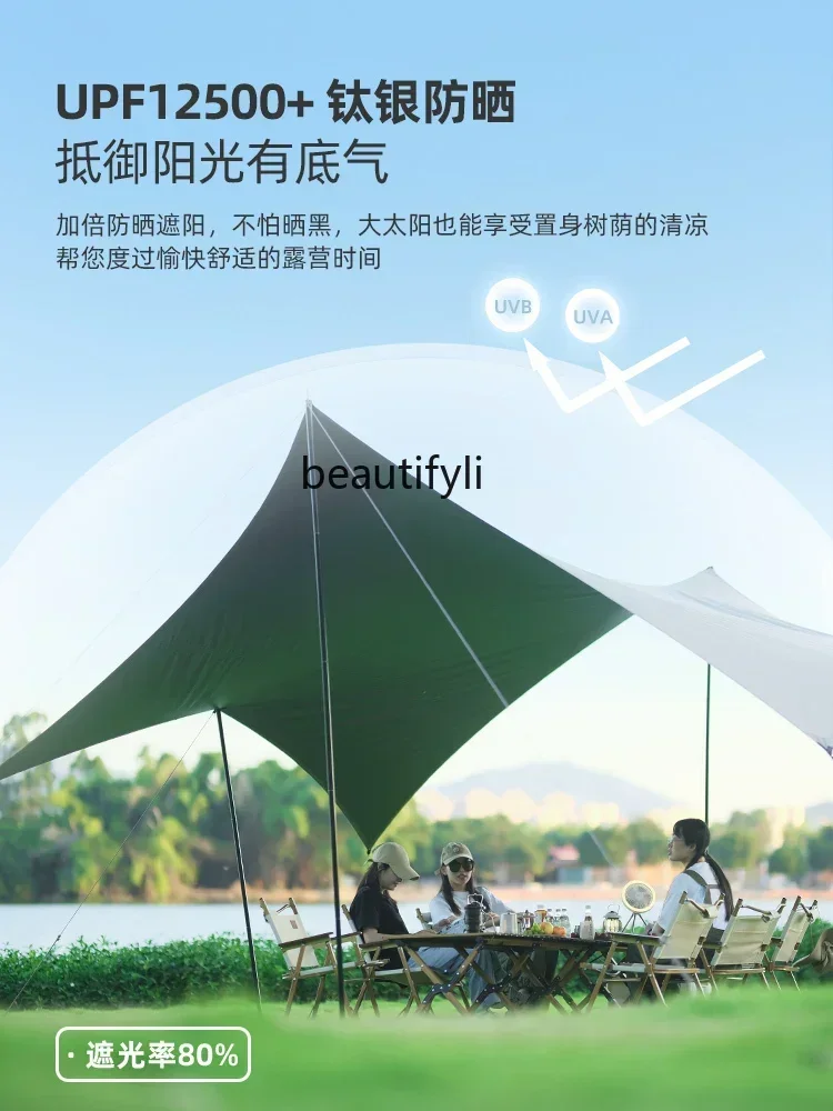 Namiot LXOutdoor, odporny na słońce i deszcz, klej tytanowo-srebrny, schronienie na zewnątrz, pergola kempingowa, osłona przeciwsłoneczna