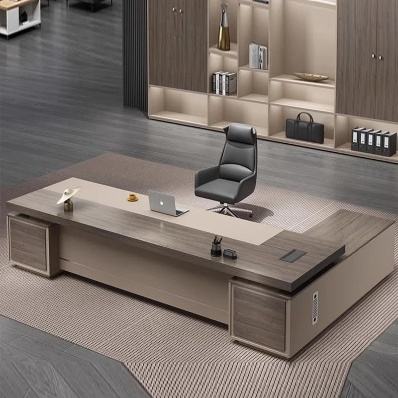 

Office furniture boss table simple atmosphere office table and chair combination