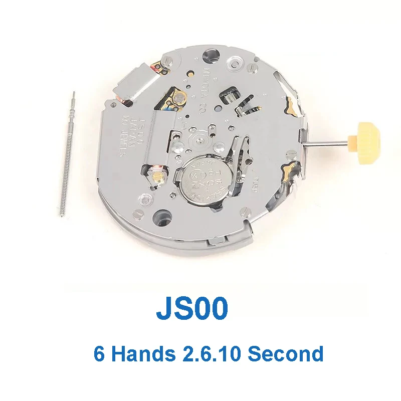 حركة JS00 حركة ميوتا JS00 2.6.10 كرونوغراف ثاني صغير 30 دقيقة/ثانية 24 ساعة مقاس 12 1/2 بوصة ارتفاع 4.18 ملم
