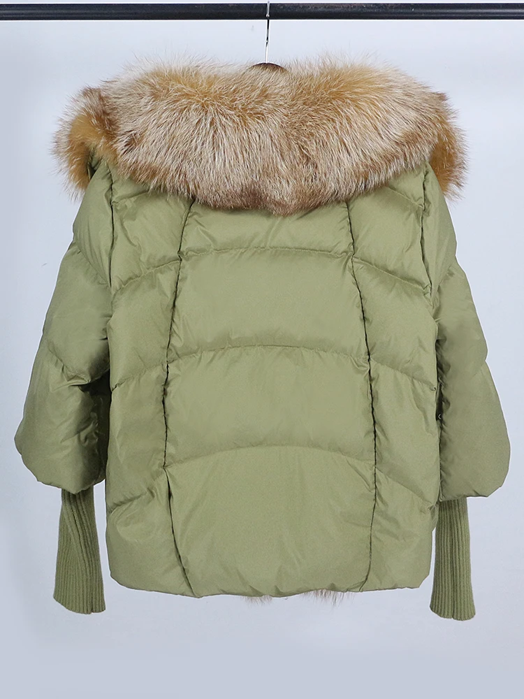 Lose Natürliche Echt Fox Pelz Kragen Mantel Dicke Neue Europäische Mode Weiße Ente Unten Jacke Winter Frauen Warme Luxus Oberbekleidung – Detail 26