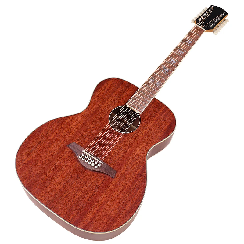 41 Inch Acoustic Guitar 12 String Folk Guitar High Gloss Guitar Acoustic Spruce Wood Top Matte Finish Can Add EQ