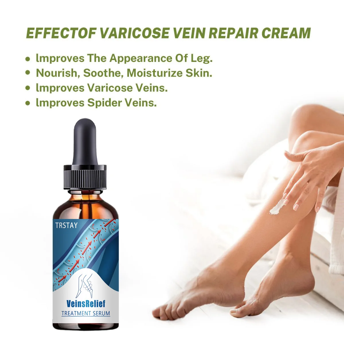 TRSTAY Varicose Vein Treatment Serum Relieves Leg Pain and Pressure