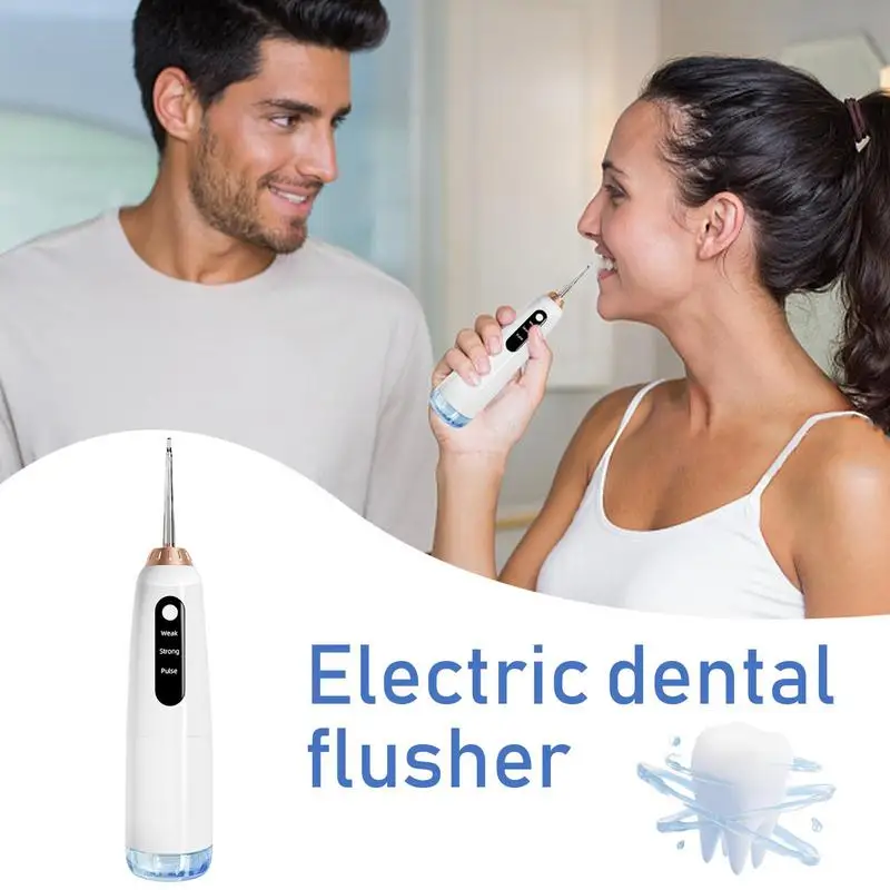 Cordless Oral Irrigator Portable Dental Water Flosser USB Rechargeable Water Jet Floss Tooth Pick 4 Jet Tip 500ml 3 Modes