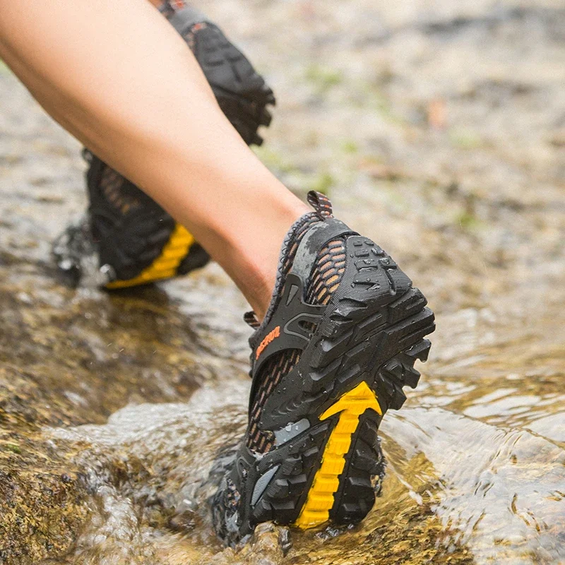 Zapatos acuáticos para hombre, zapatos sin cordones para aguas arriba, zapatillas de secado rápido para caminar, senderismo acuático, playa, surf, zapatillas de natación, Zapato Agua