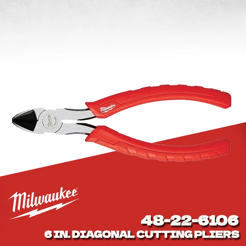 

MILWAUKEE 48-22-6106 6" 8" Comfort Grip Diagonal Cutting Pliers Iron Carbide Edge