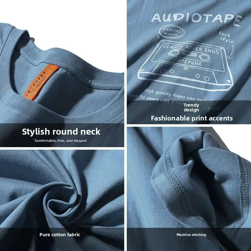 American Retro ort Sve T-irt ex Comfortable Cotton Spring Summer Faion Retro Sle Men Women Clothing