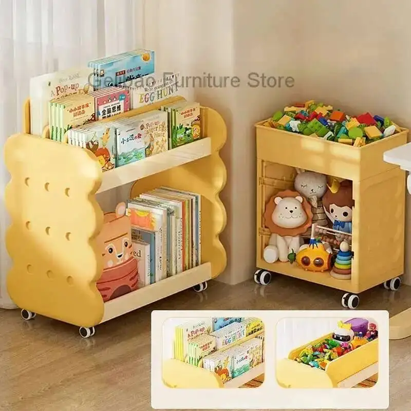 Side Mobile Document Bookshelf Organizer Large Desk Storage Rack Bookshelf Desk Storage Shelf Kid Picture Book Home Organizer
