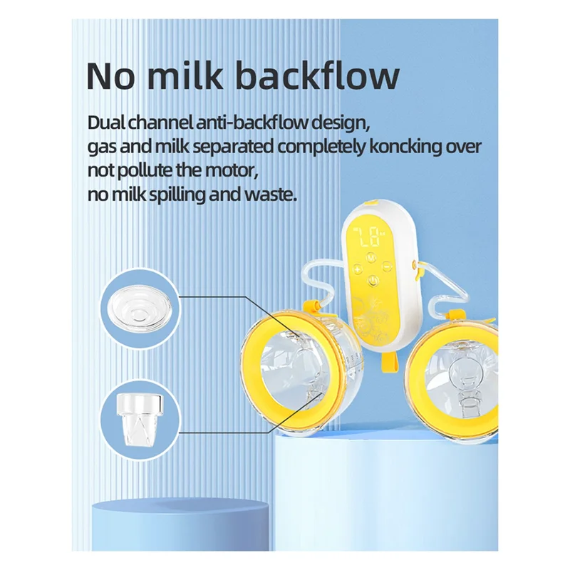 Extractor de Leche Eléctrico Inalámbrico A66Z, Extracción Bilateral Integrada, Masaje Manos Libres, Totalmente Automático