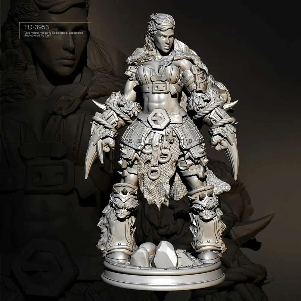 38mm 50mm 75mm Ancient Fantasy Female Warrior Resin Model Kit Resin Model Parts DIY Coloring Self-assembly Miniatures Gifts