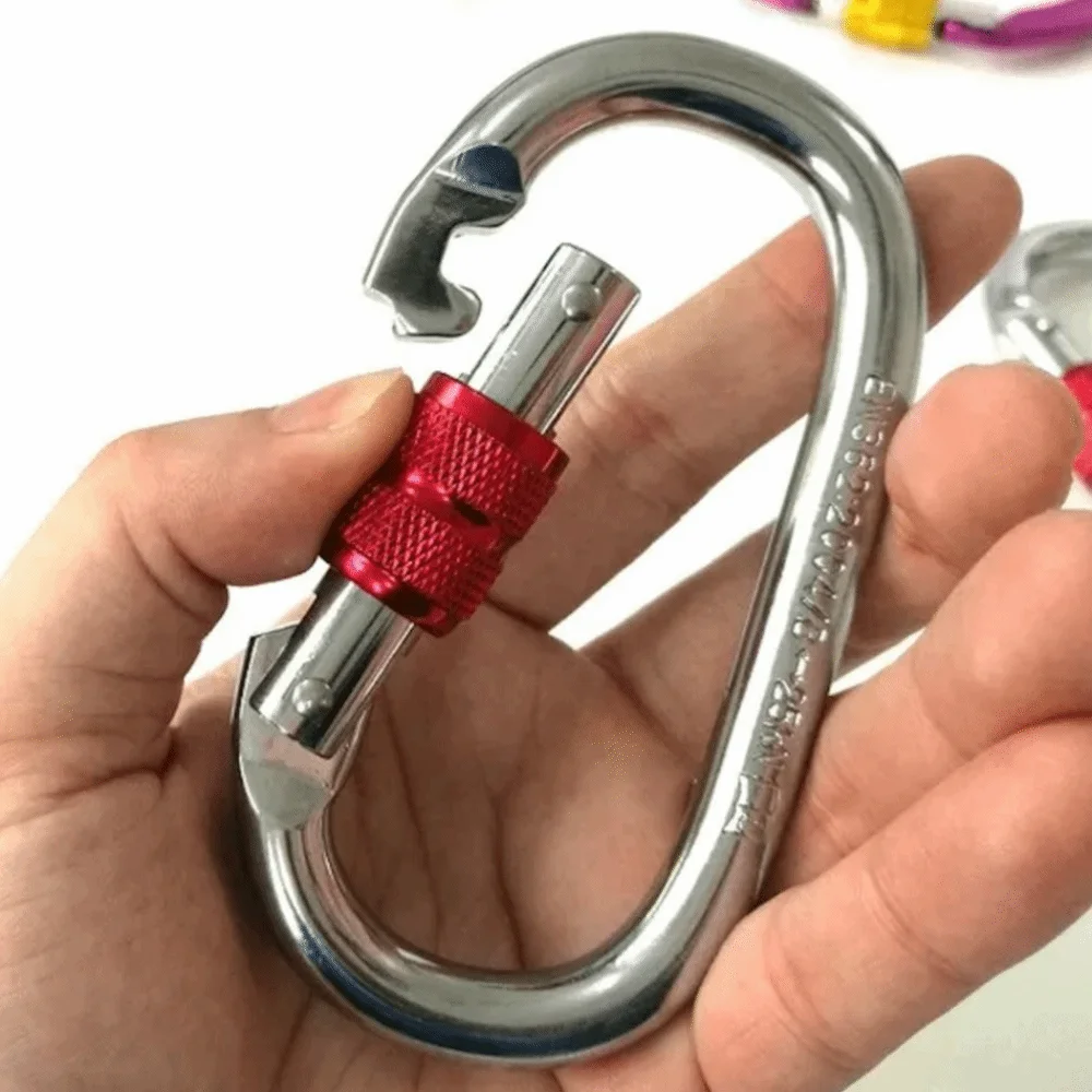 

25KN High Strength Safety Auto Lock Buckle O-shaped Aluminum Alloy Professional Carabiner Sturdy Protect Outdoor Sports Buckle