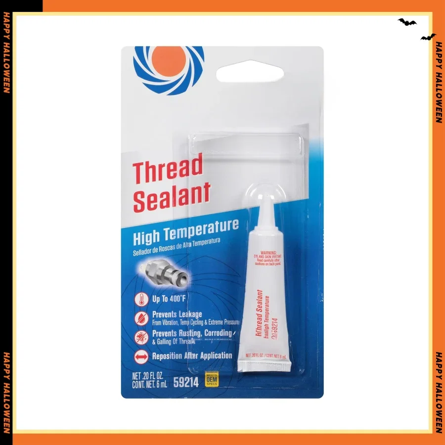 Selante de rosca de alta temperatura, tubo de 6 ml, pacote único