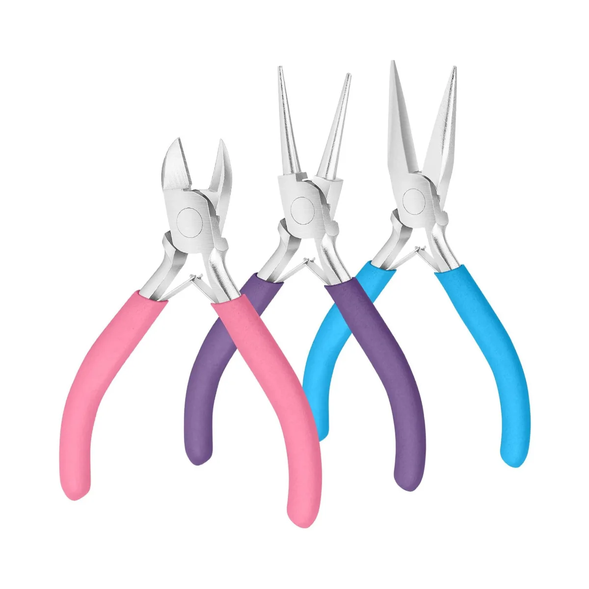 Jewelry Pliers Set with Pointed Nose, Slanted Mouth, Round Mouth, Winding Thread, Handmade DIY Opening Ring, Jewelry Accessories