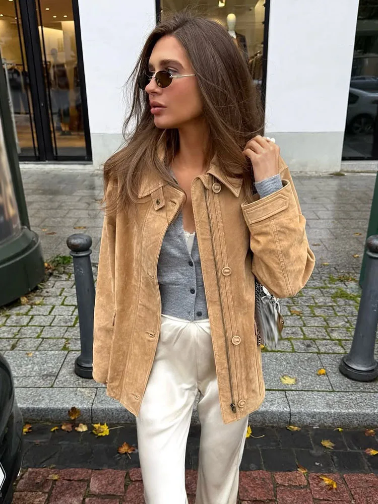 

HH женские осенние модные куртки однотонные с отложным воротником и карманами с длинными рукавами однобортные женские повседневные свободные пальто