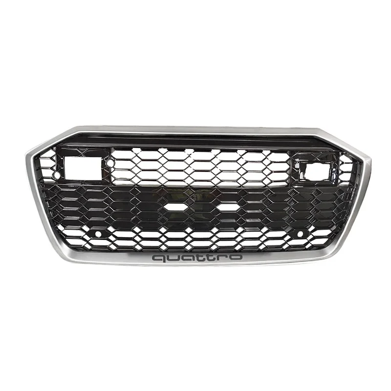 

RS6 C8 style car grille with ACC no logo for Audi A6 S6 C8 honeycomb front grill for Audi modification in stock 2019 2020 2021