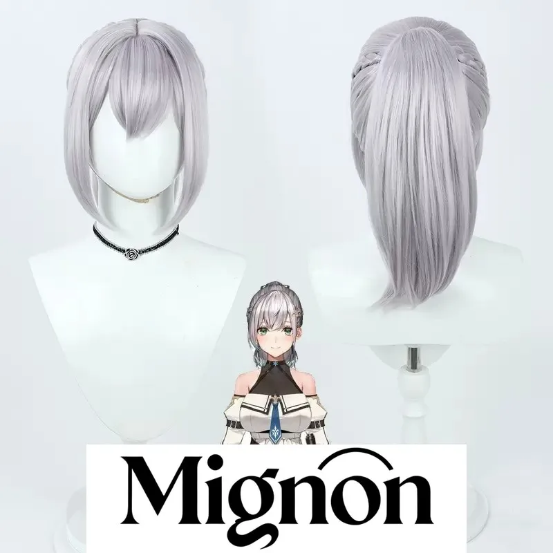 

Hololive VTuber Shirogane Noel 3 Million Outfit cosplay wig detachable ponytail Halloween gift