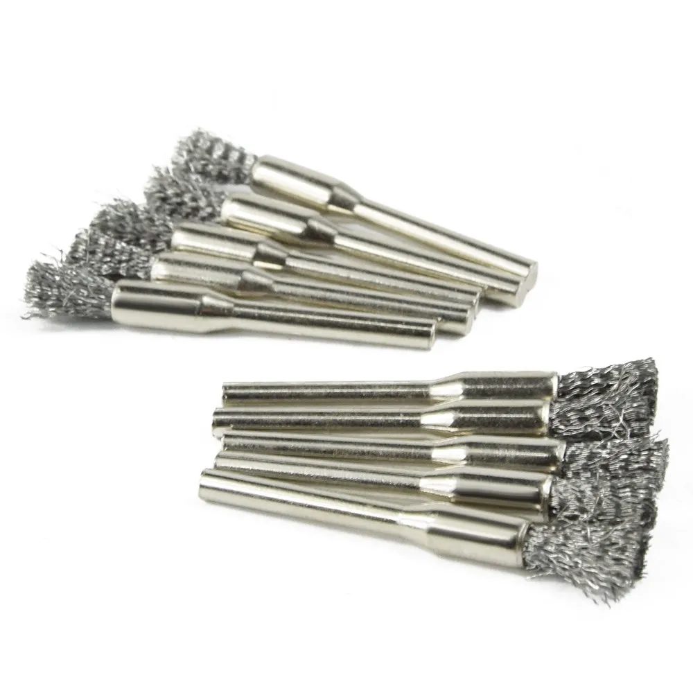 CMCP Steel Wire Wheel Brush Set 3.0mm Shank for Dremel Rotary Tool Metalwokring Polishing Tool Abrasive Tool Brush