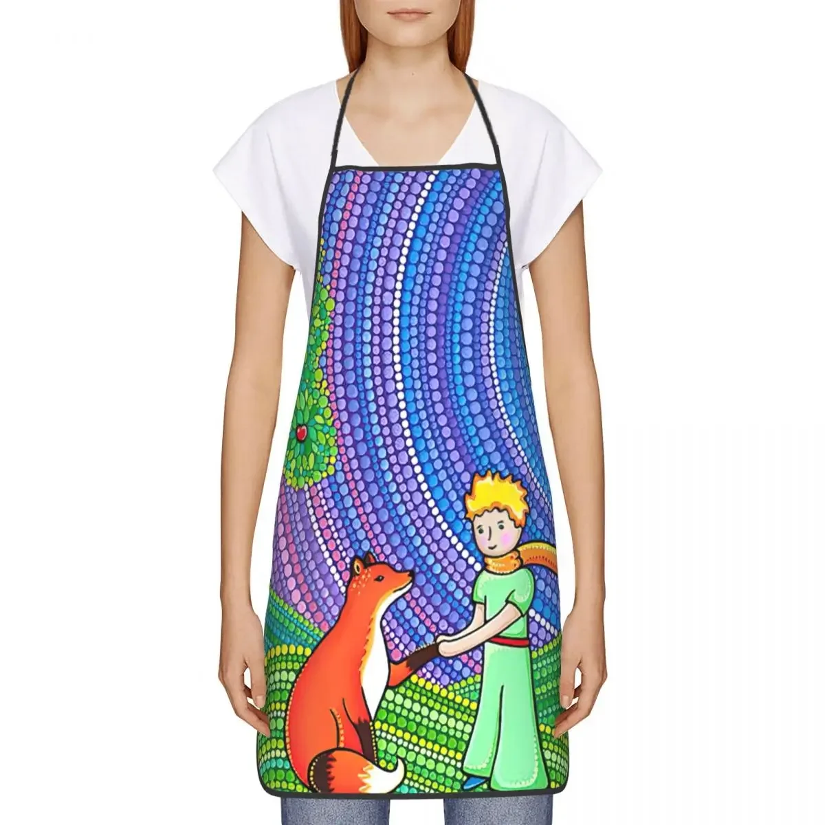 The Little Prince And The Fox Apron Women Men Unisex Bib Le Petit Prince Cooking Kitchen Tablier Cuisine Chef Painting