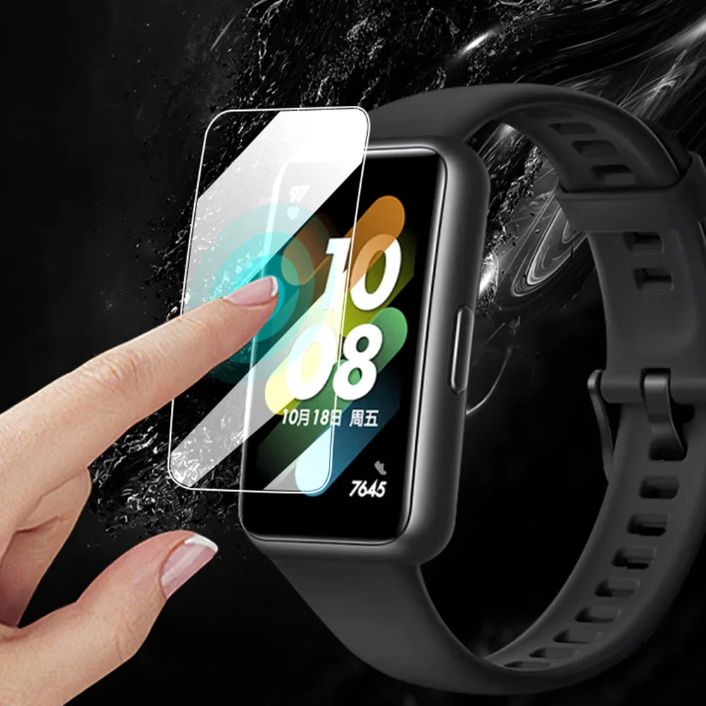 BEHUA 소프트 HD 투명 보호 필름, 화웨이 밴드 7 스마트워치 풀 커버 스크린 보호대 하이드로겔 필름, 유리 액세서리 아님
