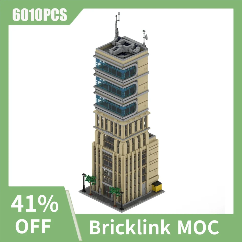 

НОВЫЙ 6010 шт. город хит продаж вид на улицу Moc модульная фантастическая модель четырех башней DIY творческие идеи детские игрушки подарок на день рождения блоки