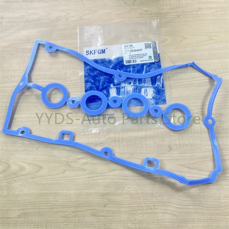 ~For Chevrolet Cruze Sonic Opel Saturn *55354237 Aluminum Engine Valve Cover -Gasket / CAMSHAFT COVER Seal Blue